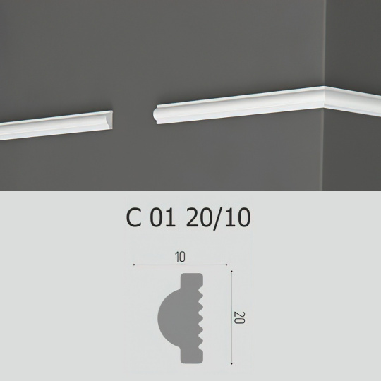 Потолочный плинтус Де-Багет С01-20/10