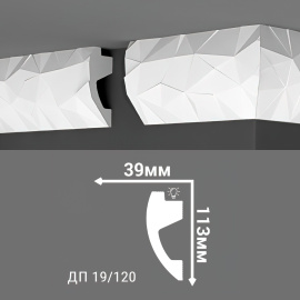 Потолочный плинтус Де-Багет ДП 19/120