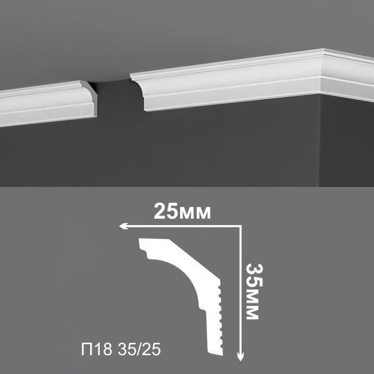 Потолочный плинтус Де-Багет П18-35/25