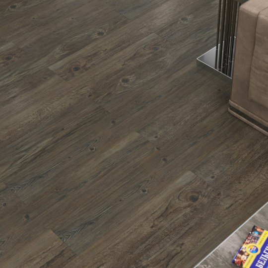 Кварцвиниловая плитка (LVT) EcoClick ECOWOOD CL  Дуб темный