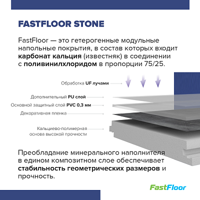 Виниловый ламинат (SPC) Fast Floor STONE  Катын-Тау