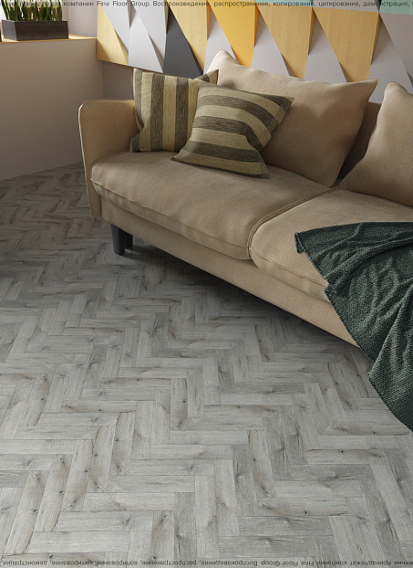 Кварцвиниловая плитка (LVT) Fine Floor FF-RICH Craft Small Plank Дуб Корфу