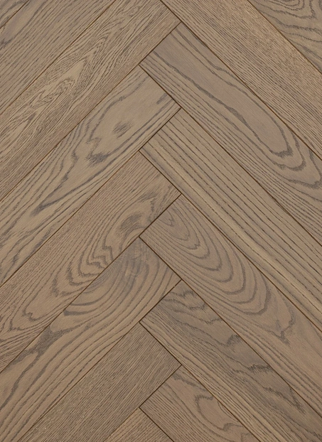 Инженерная доска Karelia ЁЛОЧКА (HERRINGBONE) Дуб Крафт (Oak Craft) NATUR 1П Масло МАТ>
