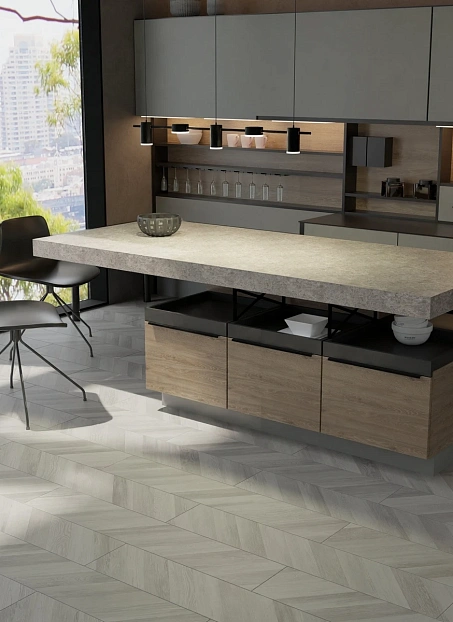 Ламинат Egger PRO Large 8-33 Елка Дуб Кестинкорт Пепел левая