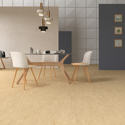 Линолеум модульный Marmoleum MODULAR MARBLED Barley t2707 шириной  м