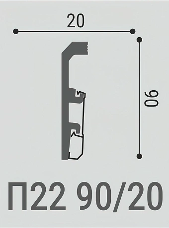 Плинтус напольный Bello Deco XPS ПМ22