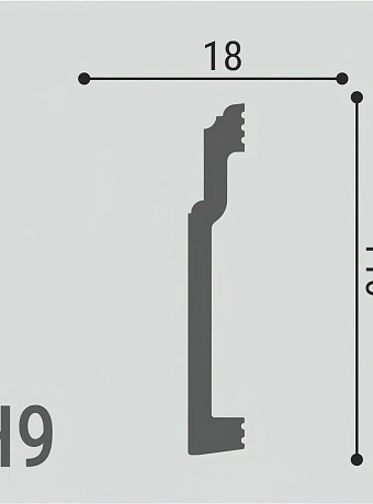 Плинтус напольный Де-Багет XPS Polymer Н9