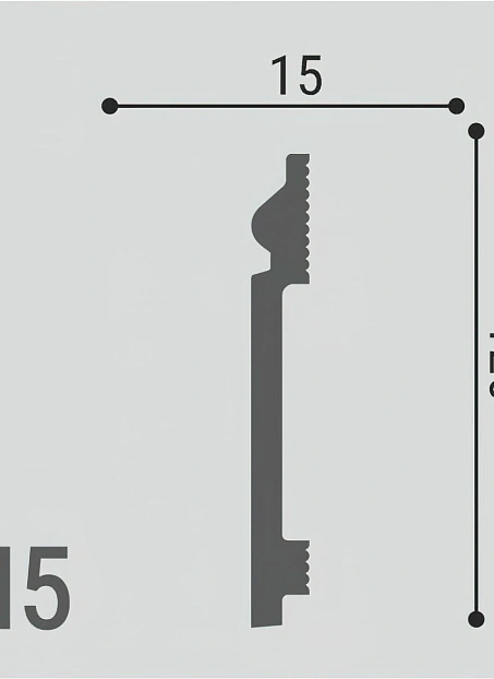 Плинтус напольный Де-Багет XPS Polymer ДН5