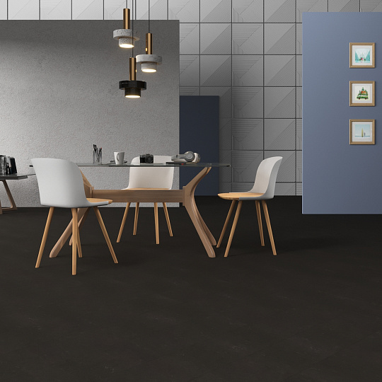 Линолеум модульный Marmoleum MODULAR SHADE Black hole t3707 шириной  м