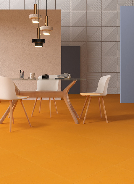 Линолеум модульный Marmoleum MODULAR COLOUR Pumpkin Yellow t3354 шириной  м