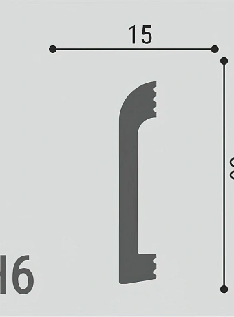 Плинтус напольный Де-Багет XPS Polymer ДН6