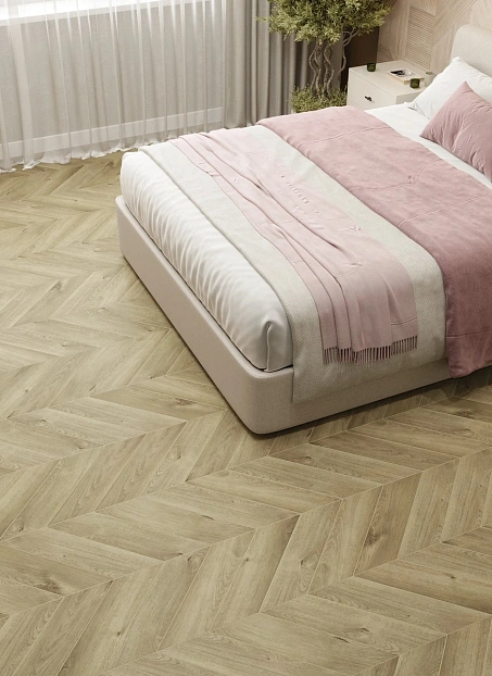 Виниловый ламинат (SPC) Alpine Floor CHEVRON  Дуб Натуральный Отбеленный