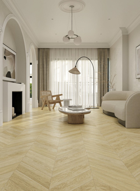 Виниловый ламинат (SPC) Alpine Floor CHEVRON  Дуб Ваниль Селект