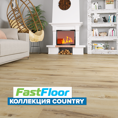 Виниловый ламинат (SPC) Fast Floor COUNTRY Дуб Куналей