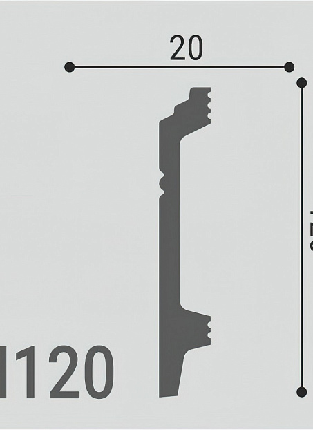 Плинтус напольный Де-Багет XPS Polymer ДН120