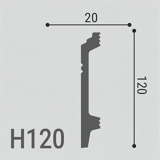 Плинтус напольный Де-Багет XPS Polymer Н120