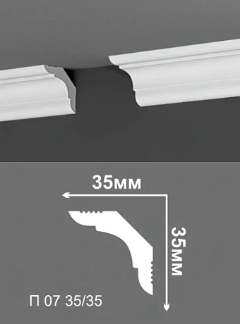 Потолочный плинтус Де-Багет П07-35/35