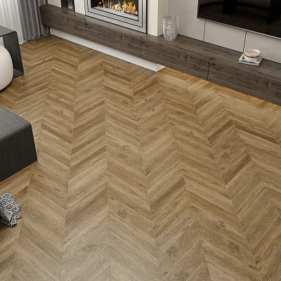 Виниловый ламинат (SPC) Alpine Floor CHEVRON  Макадамия