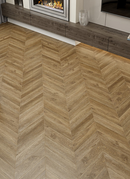 Кварцвиниловая плитка (LVT) Alpine Floor CHEVRON  Макадамия