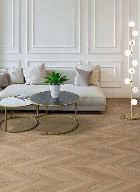 Виниловый ламинат (SPC) Aberhof CHEVRON  Oak Verdun сторона L/R - 50/50