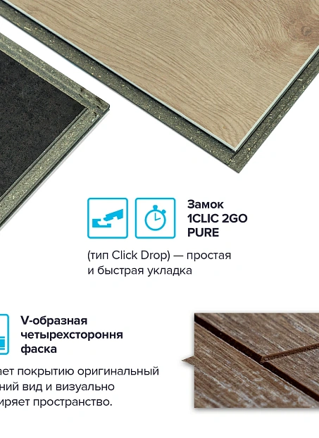 Ламинат Binyl PRO Дуб Стокгольм