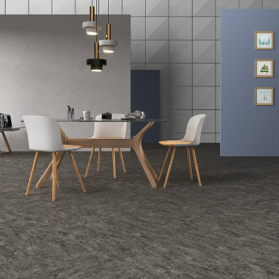 Линолеум модульный Marmoleum MODULAR MARBLED Graphite t3048 шириной  м