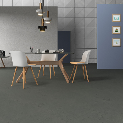 Линолеум модульный Marmoleum MODULAR SLATE Cornish Grey te3745  шириной  м