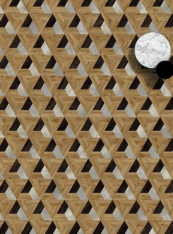 Кварц-винил (LVT) Moduleo MOODS Trapezoid Cloud Ctone 46244BH