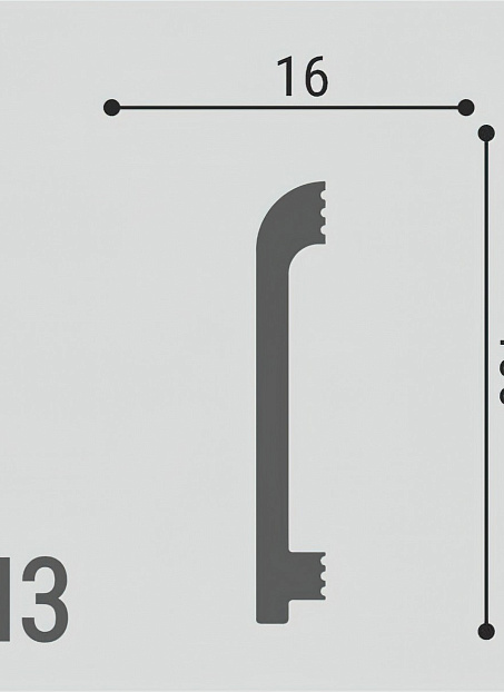 Плинтус напольный Де-Багет XPS Polymer ДН3