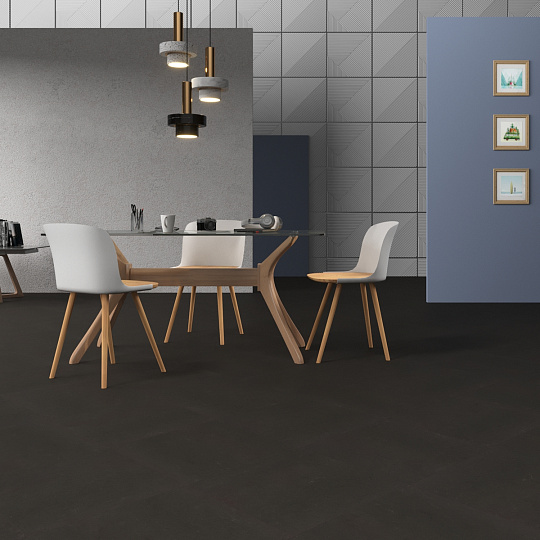 Линолеум модульный Marmoleum MODULAR SHADE Black hole t3707 шириной  м