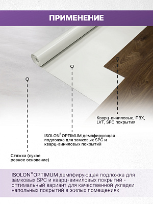 Подложка под напольные покрытия Isolon OPTIMUM