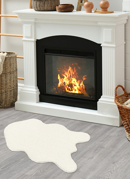 Коврик Shahintex ШКУРА Белый Кролик 10