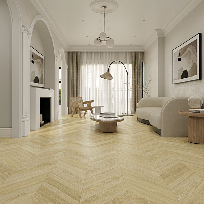 Кварцвиниловая плитка (LVT) Alpine Floor CHEVRON  Дуб Ваниль Селект