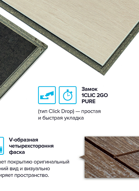 Ламинат Binyl PRO  Дуб Свальбарда