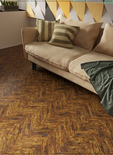 Кварц-винил (LVT) Fine Floor FF-RICH Craft Small Plank Пекан Шамбор