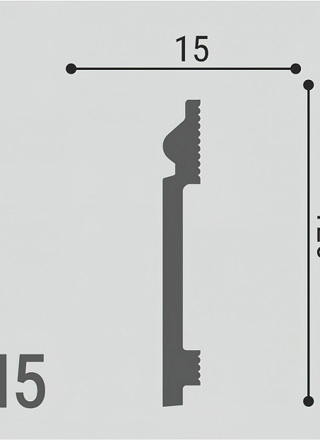 Плинтус напольный Де-Багет XPS Polymer ДН5