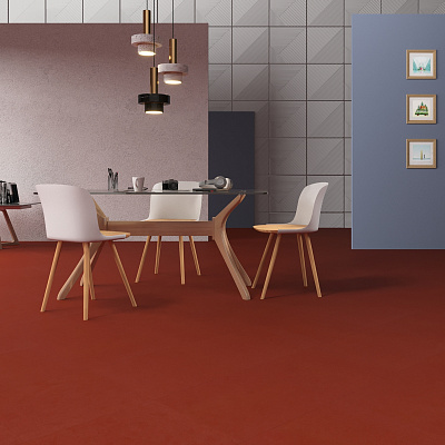 Линолеум модульный Marmoleum MODULAR COLOUR Berlin Red шириной  м