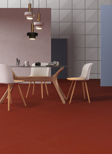 Линолеум модульный Marmoleum MODULAR COLOUR Berlin red 3352 шириной  м