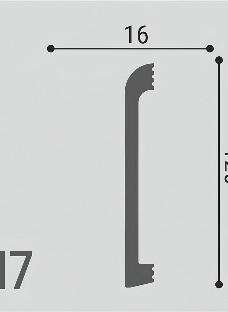 Плинтус напольный Де-Багет XPS Polymer Н7