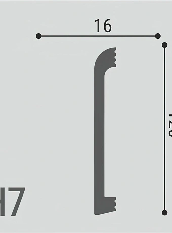Плинтус напольный Де-Багет XPS Polymer Н7