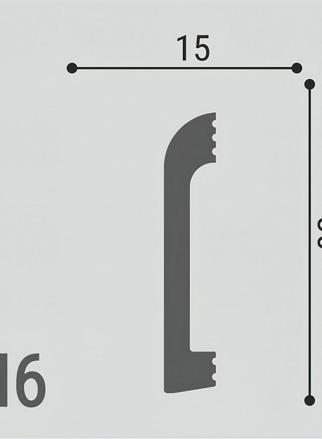 Плинтус напольный Де-Багет XPS Polymer ДН6