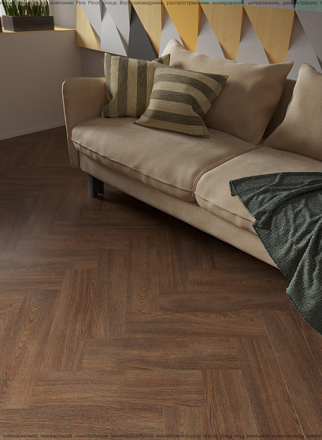 Кварцвиниловая плитка (LVT) Fine Floor FF-WOOD Craft Short Plank Дуб Кале