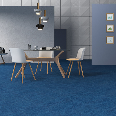 Линолеум модульный Marmoleum MODULAR COLOUR Blue шириной  м