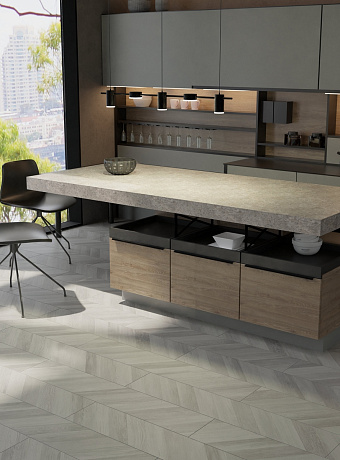 Ламинат Egger PRO Large 8-33 Елка Дуб Кестинкорт Пепел левая