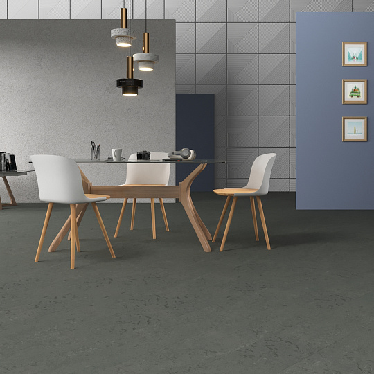 Линолеум модульный Marmoleum MODULAR SLATE Cornish grey te3745 шириной  м