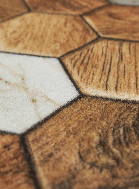 Коврик Icarpet PRINT Соты Дерево с Мрамором 110