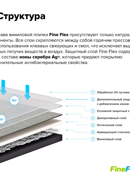 Кварцвиниловая плитка (LVT) Fine Flex FX-STONE  Эльбрус