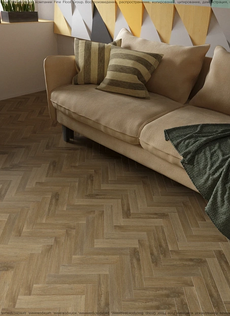 Кварц-винил (LVT) Fine Floor FF-RICH Craft Small Plank Дуб Лувр