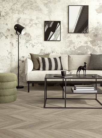 Виниловый ламинат (SPC) Aberhof CHEVRON Oak Marne сторона L/R - 50/50