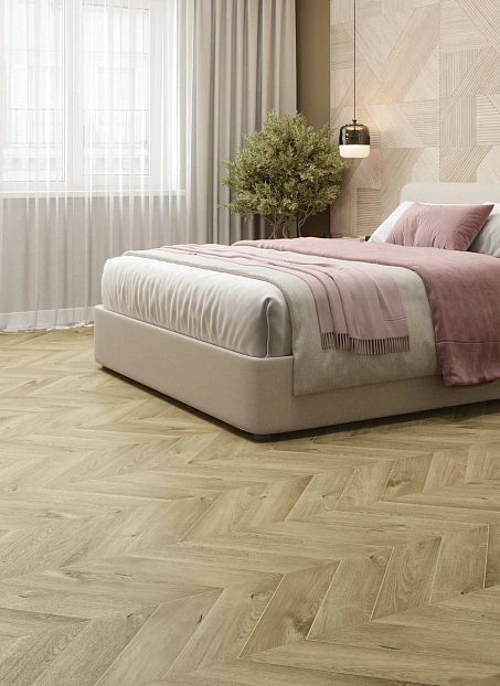 Виниловый ламинат (SPC) Alpine Floor CHEVRON  Дуб Натуральный Отбеленный